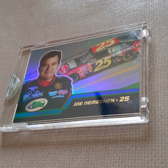 2003 Etopps Joe Nemechek UAW Chevy Refractor Encased Sealed Card - Picture 3 of 3